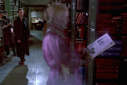 Is the library the real ghost in this picture? Ghostbusters librarian