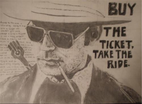 Hunter S. Thompson Drawn portrait of Hunter S. Thompson