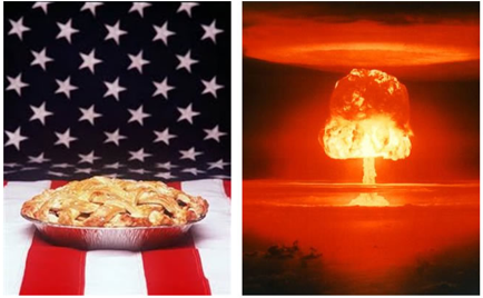 Apple pie and a mushroom cloud Apple pie and a mushroom cloud