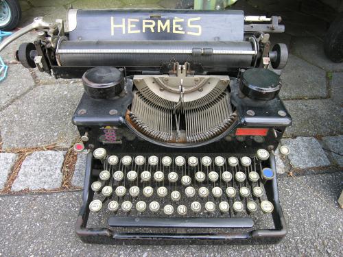 Blogging tools, circa 1940 Hermes typewriter