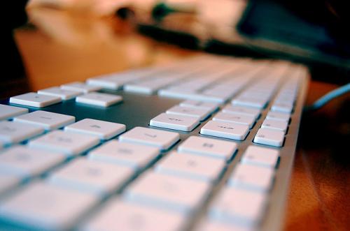 Aluminum Apple Keyboard Photo of aluminum computer keyboard