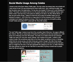 Screenshot from class blog